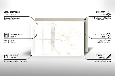 Grafkaars onderzetter rectangular Elegante marmeren steen