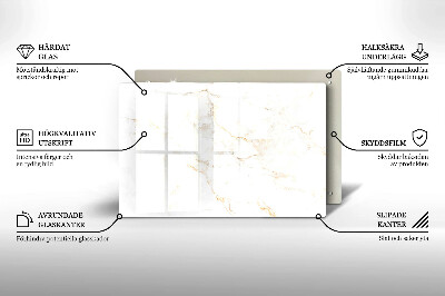 Grafkaars onderzetter rectangular Elegante marmeren steen