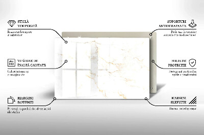 Grafkaars onderzetter rectangular Elegante marmeren steen