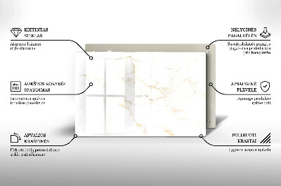 Grafkaars onderzetter rectangular Elegante marmeren steen