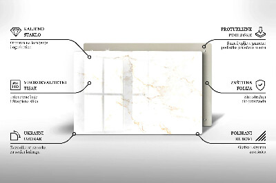 Grafkaars onderzetter rectangular Elegante marmeren steen