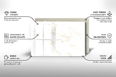 Grafkaars onderzetter rectangular Elegante marmeren steen