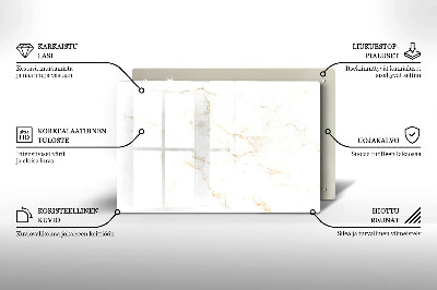 Grafkaars onderzetter rectangular Elegante marmeren steen