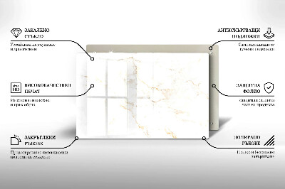 Grafkaars onderzetter rectangular Elegante marmeren steen