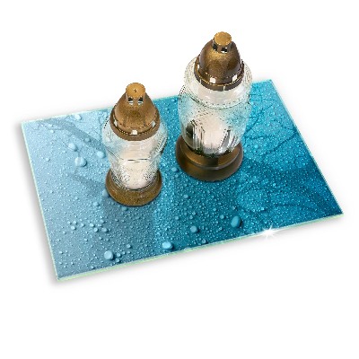 Grafkaars onderzetter rectangular Druppels water