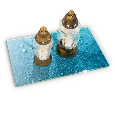 Grafkaars onderzetter rectangular Druppels water