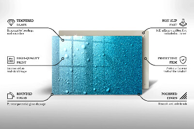 Grafkaars onderzetter rectangular Druppels water