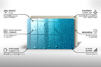 Grafkaars onderzetter rectangular Druppels water