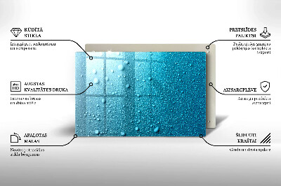 Grafkaars onderzetter rectangular Druppels water