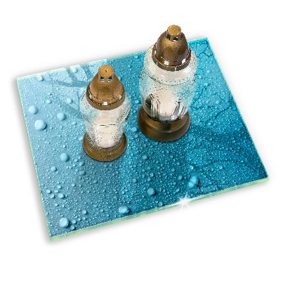 Grafkaars onderzetter rectangular Druppels water