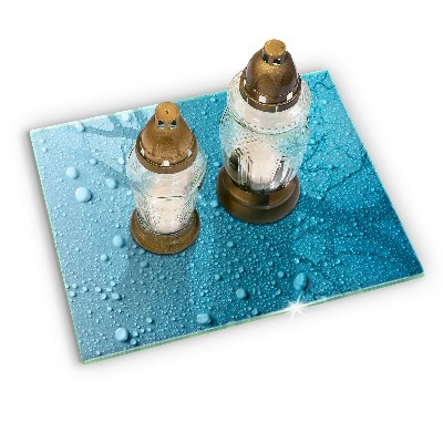 Grafkaars onderzetter rectangular Druppels water