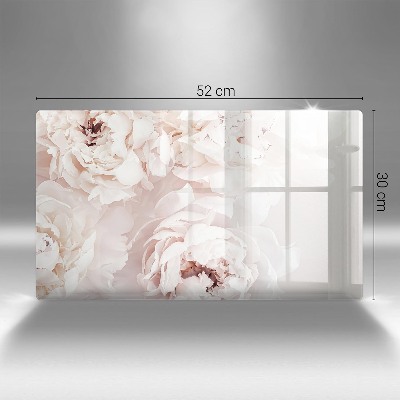 Grafkaars onderzetter rectangular Pastel pioenrozen