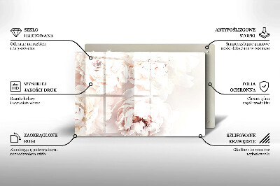 Grafkaars onderzetter rectangular Pastel pioenrozen