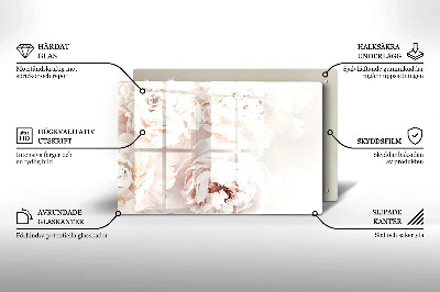 Grafkaars onderzetter rectangular Pastel pioenrozen