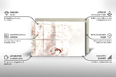 Grafkaars onderzetter rectangular Pastel pioenrozen