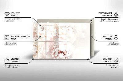 Grafkaars onderzetter rectangular Pastel pioenrozen