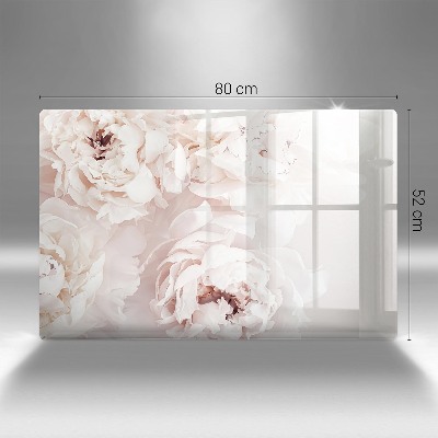 Grafkaars onderzetter rectangular Pastel pioenrozen