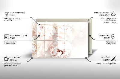 Grafkaars onderzetter rectangular Pastel pioenrozen