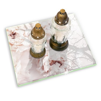 Grafkaars onderzetter rectangular Pastel pioenrozen