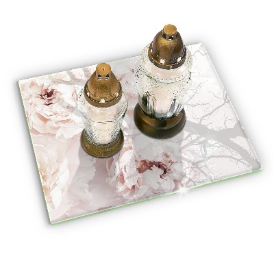 Grafkaars onderzetter rectangular Pastel pioenrozen