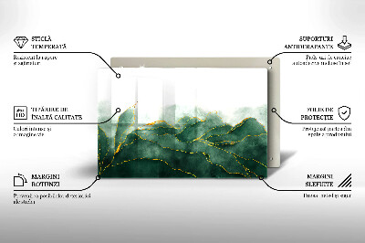 Grafkaars onderzetter rectangular Abstracte natuur