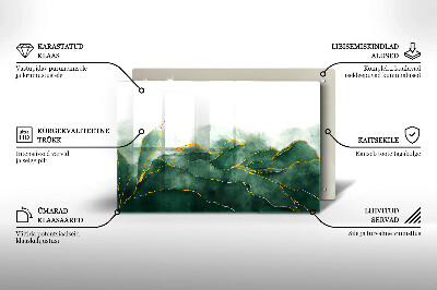Grafkaars onderzetter rectangular Abstracte natuur
