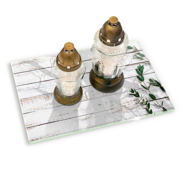 Grafkaars onderzetter rectangular Oude planken en bladeren