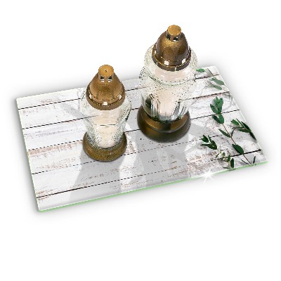 Grafkaars onderzetter rectangular Oude planken en bladeren