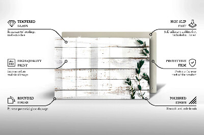 Grafkaars onderzetter rectangular Oude planken en bladeren