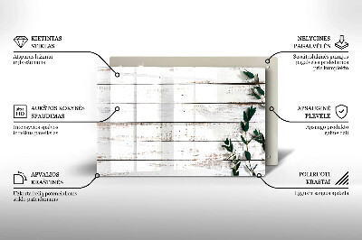 Grafkaars onderzetter rectangular Oude planken en bladeren