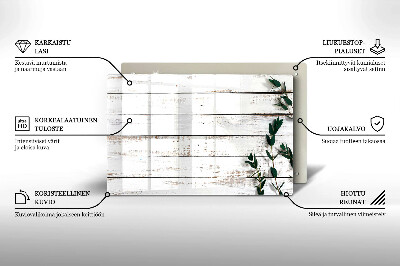 Grafkaars onderzetter rectangular Oude planken en bladeren