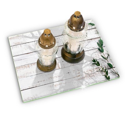 Grafkaars onderzetter rectangular Oude planken en bladeren