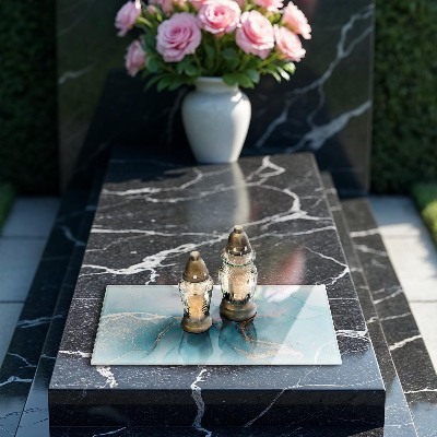 Grafkaars onderzetter rectangular Abstracte steen