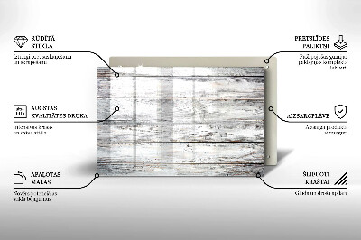 Grafkaars onderzetter rectangular Lichte houten planken