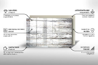 Grafkaars onderzetter rectangular Lichte houten planken