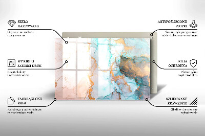 Grafkaars onderzetter rectangular Abstract marmer