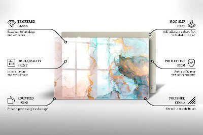 Grafkaars onderzetter rectangular Abstract marmer