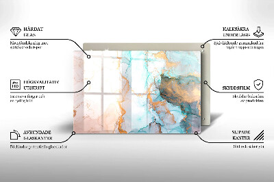 Grafkaars onderzetter rectangular Abstract marmer