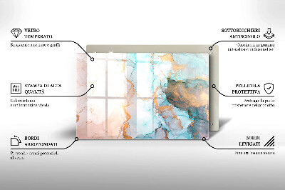 Grafkaars onderzetter rectangular Abstract marmer