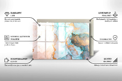 Grafkaars onderzetter rectangular Abstract marmer