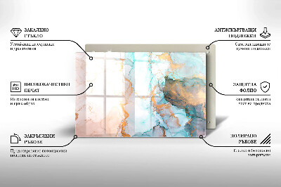 Grafkaars onderzetter rectangular Abstract marmer