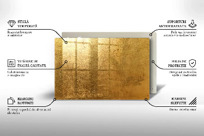 Grafkaars onderzetter rectangular Gouden textuurachtergrond