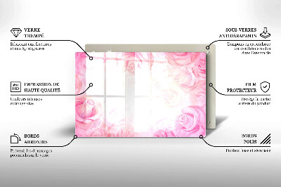 Grafkaars onderzetter rectangular Delicate rozenachtergrond