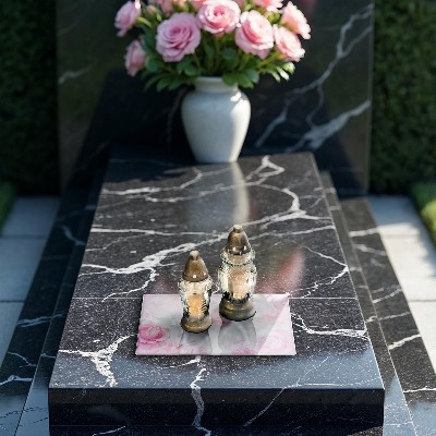 Grafkaars onderzetter rectangular Delicate rozenachtergrond