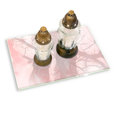 Grafkaars onderzetter rectangular Pastelkleurige rozenachtergrond