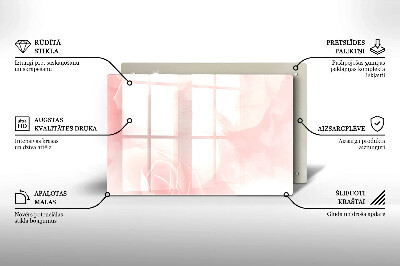 Grafkaars onderzetter rectangular Pastelkleurige rozenachtergrond
