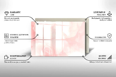 Grafkaars onderzetter rectangular Pastelkleurige rozenachtergrond