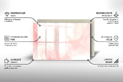 Grafkaars onderzetter rectangular Pastelkleurige rozenachtergrond