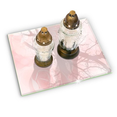 Grafkaars onderzetter rectangular Pastelkleurige rozenachtergrond