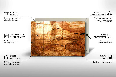 Grafkaars onderzetter rectangular Houten plank textuur
